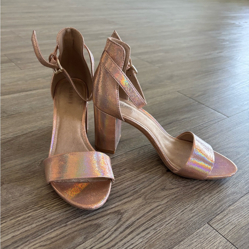 *New* Old Navy - Rose Gold, Block Heel Sandals, Size 8